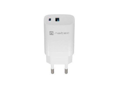 NATEC NATEC ŁADOWARKA RIBERA GAN 1X USB-A + 1X USB-C 30W BIAŁA NUC-2140