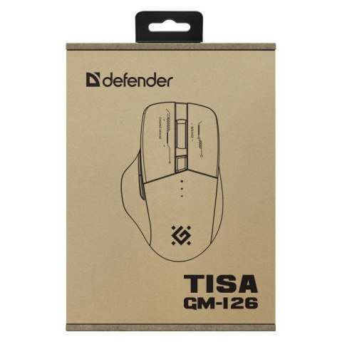 Defender DEFENDER MYSZ GM-126 TISA RF+BT OPTIC 1600dpi 6P BIAŁA