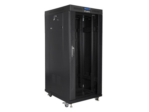 Lanberg SZAFA INSTALACYJNA RACK STOJĄCA 19" 27U 800X1200 CZARNA DRZWI SZKLANE LCD LANBERG (FLAT PACK)