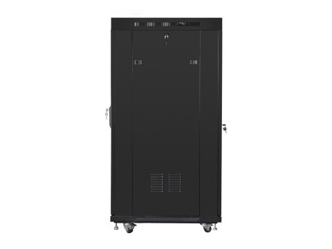 Lanberg SZAFA INSTALACYJNA RACK STOJĄCA 19" 27U 800X1200 CZARNA DRZWI SZKLANE LCD LANBERG (FLAT PACK)