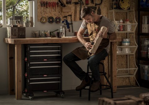 KETER Regał narzędziowy na kółkach Keter 237786 6 szuflad