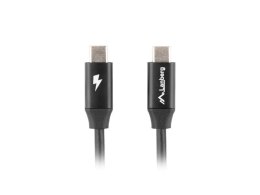 Lanberg LANBERG KABEL USB-C 2.0 M/M 1M PREMIUM QC 4.0 POWER DELIVERY 60W CZARNY CA-CMCM-40CU-0010-BK