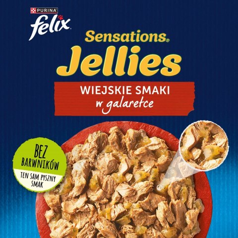 PURINA NESTLE FELIX Sensations indyk, makrela, jagnięcina - mokra karma dla kota - 12x 85g