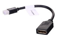 Lanberg Adapter Lanberg AD-0003-BK (Mini DisplayPort M - DisplayPort F; 0,10m; kolor czarny)