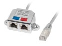 Lanberg Adapter Lanberg AD-0026-S (RJ45 M - 2 x RJ45 F; kolor szary)