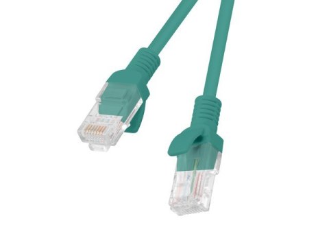 Lanberg Kabel Patchcord Lanberg PCU5-10CC-0150-G (RJ45 - RJ45 ; 1,5m; UTP; kat. 5e; kolor zielony)