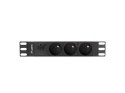 Lanberg Listwa RACK Lanberg PDU-03E-0200-BK (3 x Typ E; 16 A (3680 W); 2m; kolor czarny)