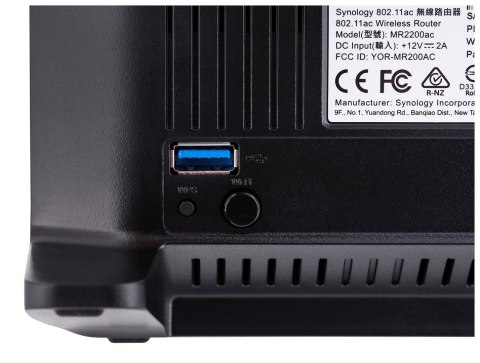 Synology Synology Mesh Router MR2200ac, WiFi 5, IEEE 802.11a/b/g/n/ac Wave 2, 1x 1GbE, 1xUSB 3.2, Three-band router