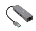 GEMBIRD GEMBIRD ADAPTER USB-AM DO LAN GIGABIT HUB USB 3.0 X3 CZARNY