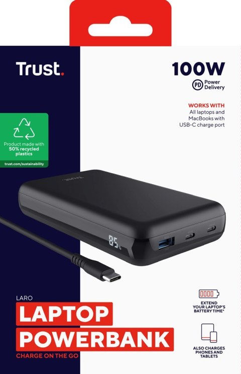 Trust Powerbank do laptopa Trust Laro 100W Black