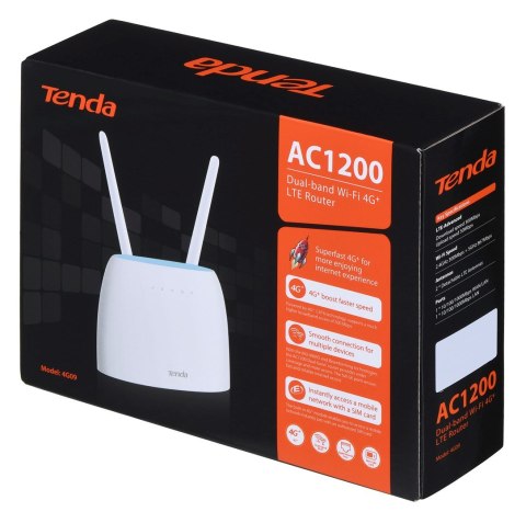 Tenda TENDA 4G09 Dwupasmowy router WiFi 3G 4G+ LTE AC1200 Tenda TENDA 4G09 Dwupasmowy router WiFi 3G 4G+ LTE AC1200