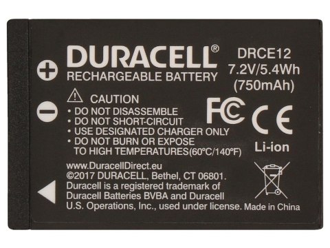 Duracell Duracell DRCE12 bateria do aparatu/kamery Litowo-jonowa (Li-Ion) 750 mAh Duracell Duracell DRCE12 bateria do aparatu/kamery Litowo-jonowa (Li-Ion) 750 mAh