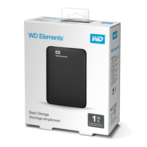 WD Dysk zewnętrzny HDD WD Elements (1TB; 2.5"; USB 3.0; Czarny; WDBUZG0010BBK-WESN) WD Dysk zewnętrzny HDD WD Elements (1TB; 2.5"; USB 3.0; Czarny; WDBUZG0010BBK-WESN)