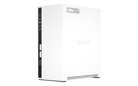 QNAP Qnap TS-233, Tower, 2 x 2.5"/3.5" SATA, ARM 2.0GHz Quad core, 2GB, 1 x 1GbE, External adapter (PSU)