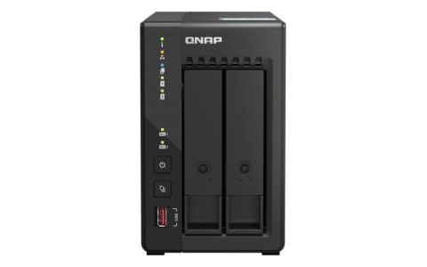 QNAP Qnap TS-253E-8G, Tower, 2 x 2.5"/3.5" SATA, Intel Celeron J6412 4C/4T, 8 GB DDR4 onboard not expandable, 2 x 2.5GbE, External ad