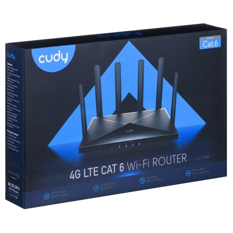 CUDY Router CUDY LT700_EU LAN Gigabit AC1200 Dual Band Wi-Fi Mesh 4G LTE Cat.6 Dual SIM