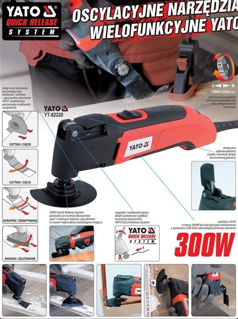 YATO Urządzenie wielofunkcyjne z akcesoriami 300W YATO