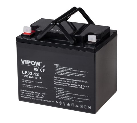 No name Akumulator żelowy VIPOW 12V 33Ah