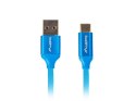Lanberg Kabel Lanberg Premium QC 3.0 CA-USBO-22CU-0005-BL (USB 2.0 typu A M - USB typu C M; 0,50m; kolor niebieski)