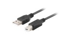 Lanberg LANBERG KABEL USB-A->USB-B M/M 2.0 1M FERRYT CZARNY BOX CA-USBA-15CU-0010-BK