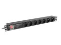 Lanberg LANBERG LISTWA ZASILAJĄCA RACK PDU PRO 19" (1U, 16A, 7X 230V PL, 2M, CZARNA) PDU-PRO-07E-0200-BK