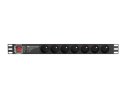 Lanberg LANBERG LISTWA ZASILAJĄCA RACK PDU PRO 19" (1U, 16A, 7X 230V PL, 2M, CZARNA) PDU-PRO-07E-0200-BK