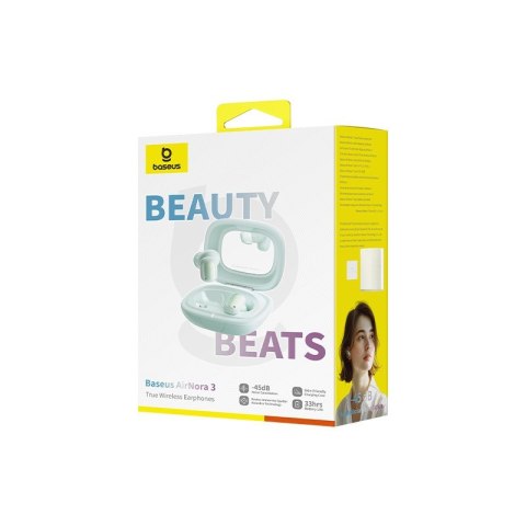 Baseus Słuchawki bezprzewodowe Baseus AirNora 3 (zielony)