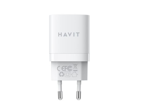 HAVIT Ładowarka Havit USB-A+USB-C UC30 EU (biały)