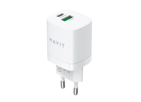 HAVIT Ładowarka Havit USB-A+USB-C UC30 EU (biały)
