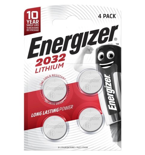 ENERGIZER BATERIA ENERGIZER SPECJALISTYCZNA CR2032, 4 sztuki, 3V, ECO