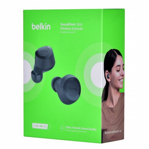 Belkin Słuchawki bezprzewodowe douszne Belkin SoundForm Bolt True Wireless Earbuds BT5.2 IPX4 Teal