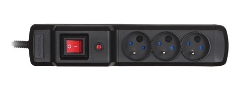 Activejet Listwa przeciwprzepięciowa Activejet (3 x UTE; 10 A; 1,5m; kolor czarny)