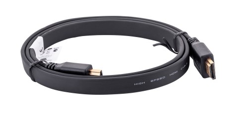 Lanberg Kabel Lanberg CA-HDMI-21CU-0010-BK (HDMI M - HDMI M; 1m; kolor czarny)