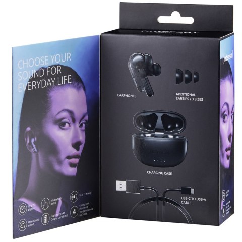 INTENSO Intenso Black Buds T300A Słuchawki True Wireless Stereo (TWS) Douszny Połączenia/Muzyka/Sport/Codzienność USB Type-C Bluetooth C INTENSO Intenso Black Buds T300A Słuchawki True Wireless Stereo (TWS) Douszny Połączenia/Muzyka/Sport/Codzienność USB Type-C Bluetooth C