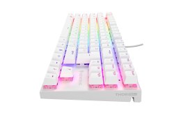 GENESIS KLAWIATURA DLA GRACZY GENESIS THOR 303 TKL US BIAŁA RGB MECHANICZNA SILENT SWITCH HOT SWAP