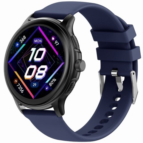 Gravity Smartwatch Damski GRAVITY GT12-2 Granatowy Pasek Silikonowy + Czarna Bransoleta Gravity Smartwatch Damski GRAVITY GT12-2 Granatowy Pasek Silikonowy + Czarna Bransoleta