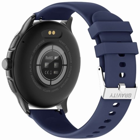 Gravity Smartwatch Damski GRAVITY GT12-2 Granatowy Pasek Silikonowy + Czarna Bransoleta Gravity Smartwatch Damski GRAVITY GT12-2 Granatowy Pasek Silikonowy + Czarna Bransoleta