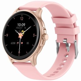 Gravity Smartwatch Damski GRAVITY GT12-3 Różowy Pasek Silikonowy + Bransoleta Różowe Złoto
