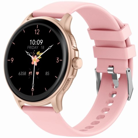 Gravity Smartwatch Damski GRAVITY GT12-3 Różowy Pasek Silikonowy + Bransoleta Różowe Złoto Gravity Smartwatch Damski GRAVITY GT12-3 Różowy Pasek Silikonowy + Bransoleta Różowe Złoto