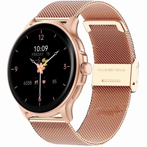 Gravity Smartwatch Damski GRAVITY GT12-3 Różowy Pasek Silikonowy + Bransoleta Różowe Złoto Gravity Smartwatch Damski GRAVITY GT12-3 Różowy Pasek Silikonowy + Bransoleta Różowe Złoto