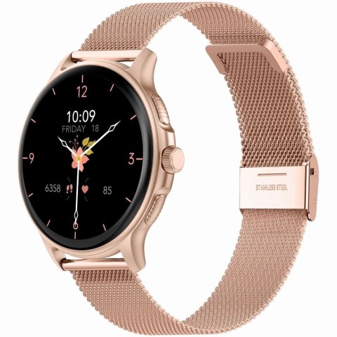 Gravity Smartwatch Damski GRAVITY GT12-3 Różowy Pasek Silikonowy + Bransoleta Różowe Złoto Gravity Smartwatch Damski GRAVITY GT12-3 Różowy Pasek Silikonowy + Bransoleta Różowe Złoto