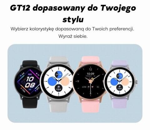 Gravity Smartwatch Damski GRAVITY GT12-3 Różowy Pasek Silikonowy + Bransoleta Różowe Złoto Gravity Smartwatch Damski GRAVITY GT12-3 Różowy Pasek Silikonowy + Bransoleta Różowe Złoto