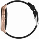 Gravity Smartwatch Damski GRAVITY GT12-4 Czarny Pasek Silikonowy + Bransoleta Różowe Złoto