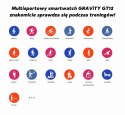 Gravity Smartwatch Damski GRAVITY GT12-4 Czarny Pasek Silikonowy + Bransoleta Różowe Złoto