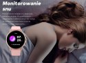 Gravity Smartwatch Damski GRAVITY GT12-4 Czarny Pasek Silikonowy + Bransoleta Różowe Złoto