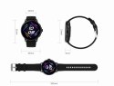Gravity Smartwatch Damski GRAVITY GT12-4 Czarny Pasek Silikonowy + Bransoleta Różowe Złoto