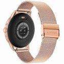 Gravity Smartwatch Damski GRAVITY GT12-5 Szary Pasek Silikonowy + Bransoleta Różowe Złoto