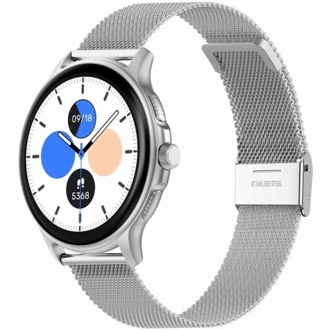 Gravity Smartwatch Damski GRAVITY GT12-6 Fioletowy Pasek Silikonowy + Srebrna Bransoleta Gravity Smartwatch Damski GRAVITY GT12-6 Fioletowy Pasek Silikonowy + Srebrna Bransoleta