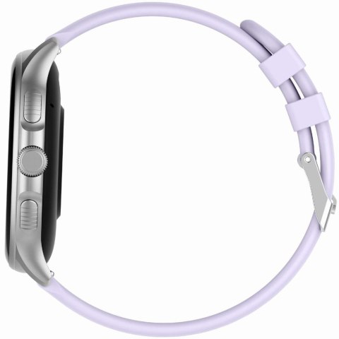 Gravity Smartwatch Damski GRAVITY GT12-6 Fioletowy Pasek Silikonowy + Srebrna Bransoleta Gravity Smartwatch Damski GRAVITY GT12-6 Fioletowy Pasek Silikonowy + Srebrna Bransoleta