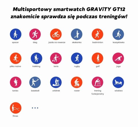 Gravity Smartwatch Damski GRAVITY GT12-6 Fioletowy Pasek Silikonowy + Srebrna Bransoleta Gravity Smartwatch Damski GRAVITY GT12-6 Fioletowy Pasek Silikonowy + Srebrna Bransoleta